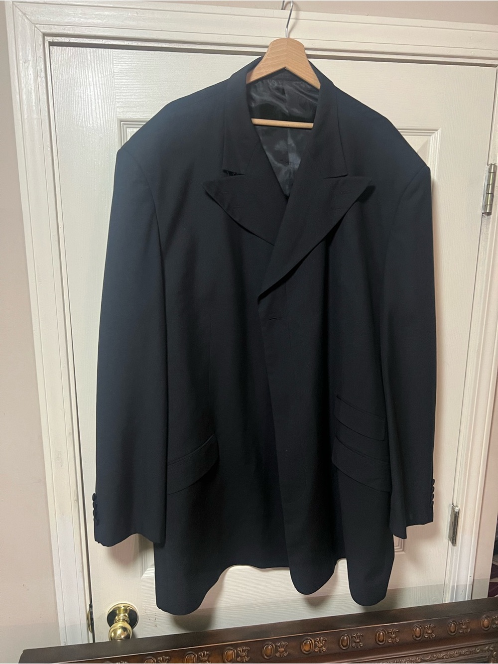 Men's Black 60L Single breasted Blazer Jacket